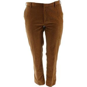 NWT LANDS' END CORDUROY TAILORED PLAIN FRONT PANTS UMBER 36